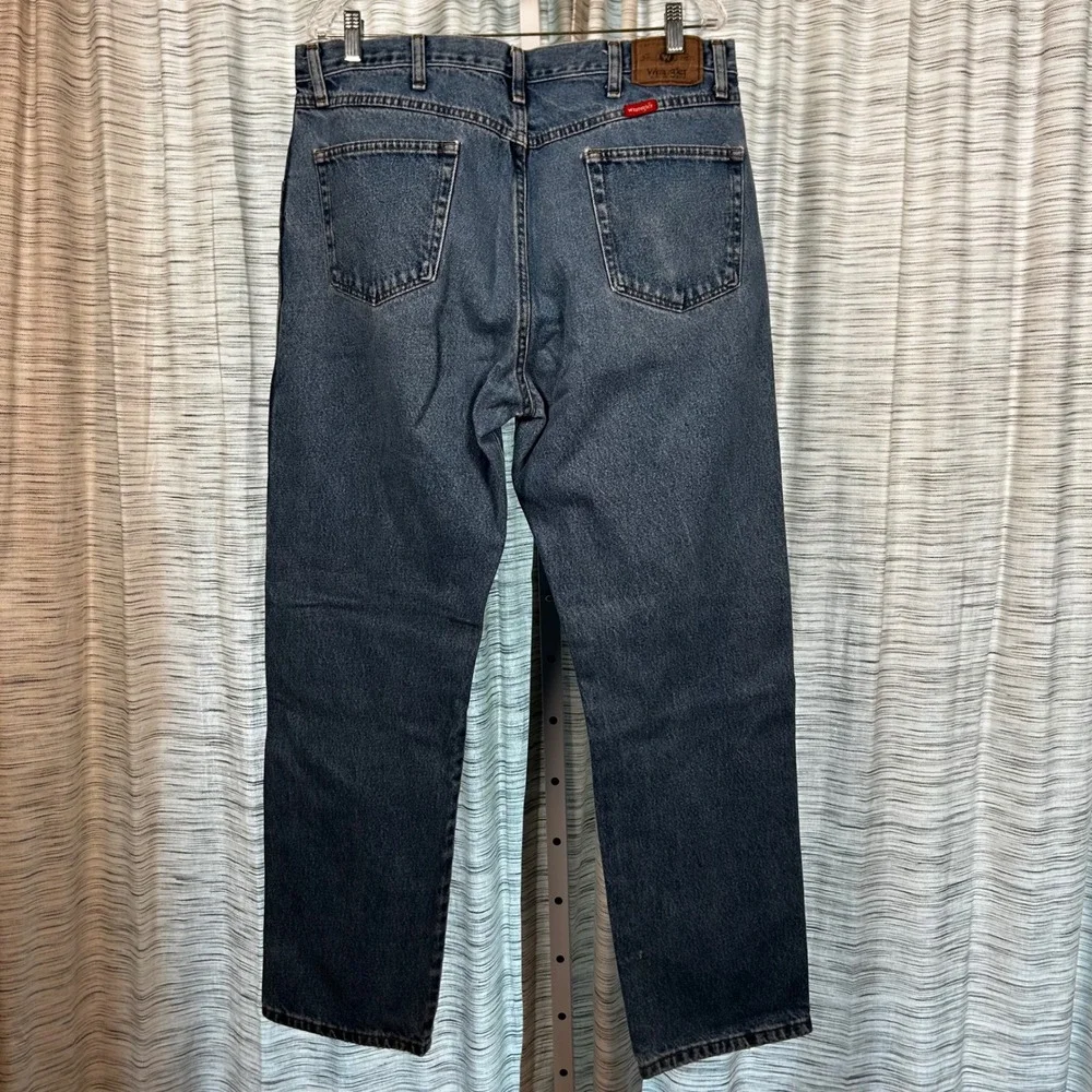 Wrangler Regular Fit Blue Jeans Mens 38x32 Cotton Denim Workwear